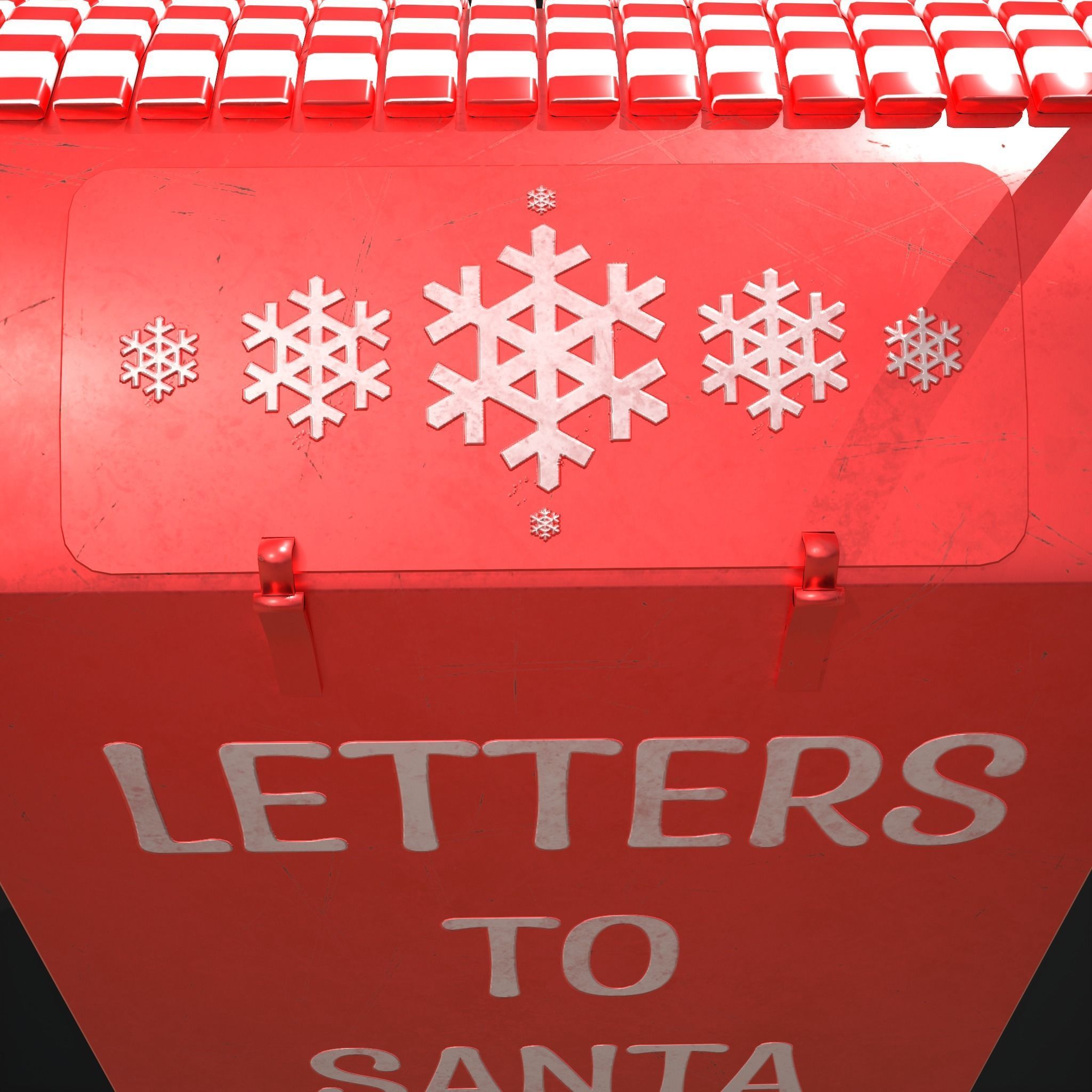 Festive Holiday Drop box Low-poly 3D model_13