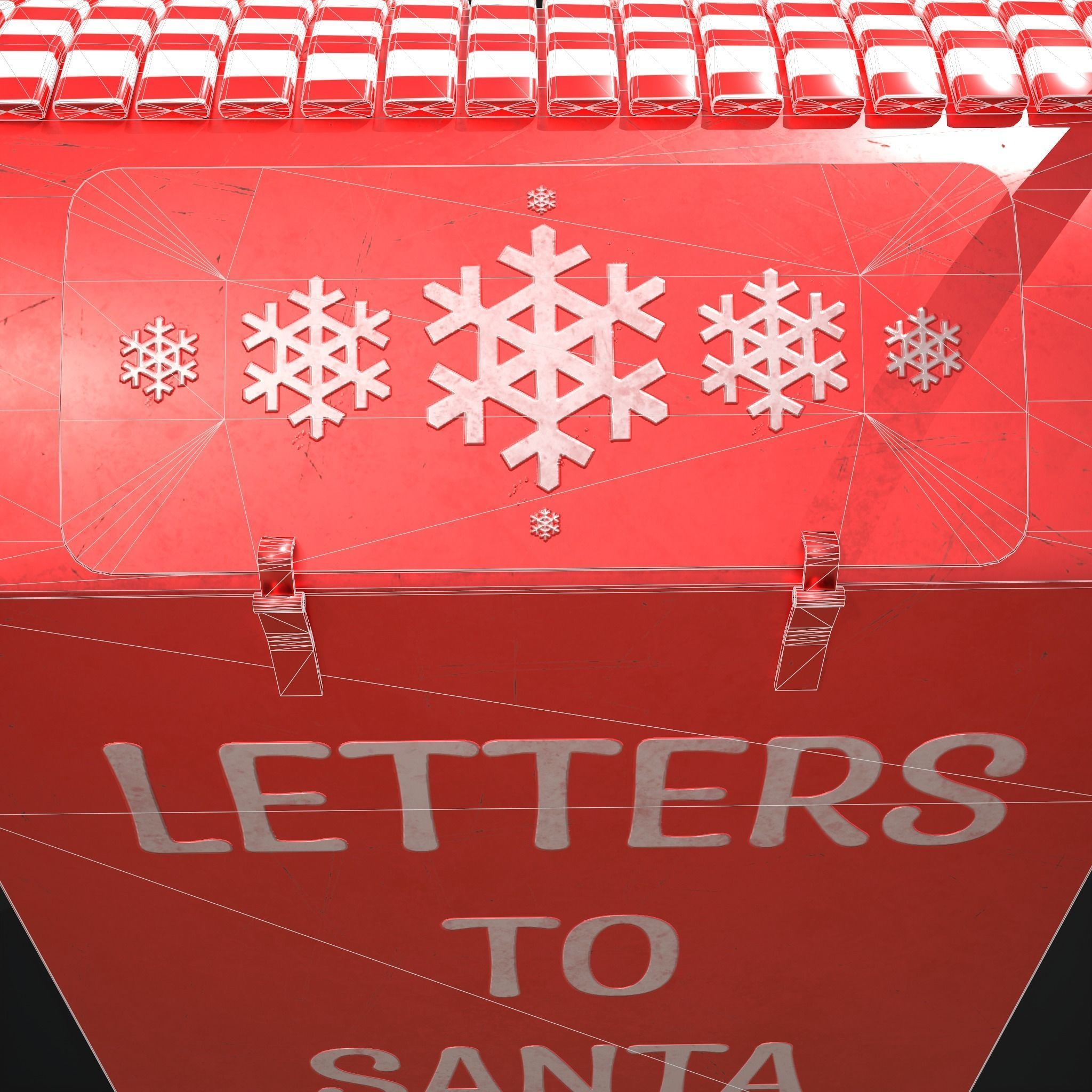 Festive Holiday Drop box Low-poly 3D model_14