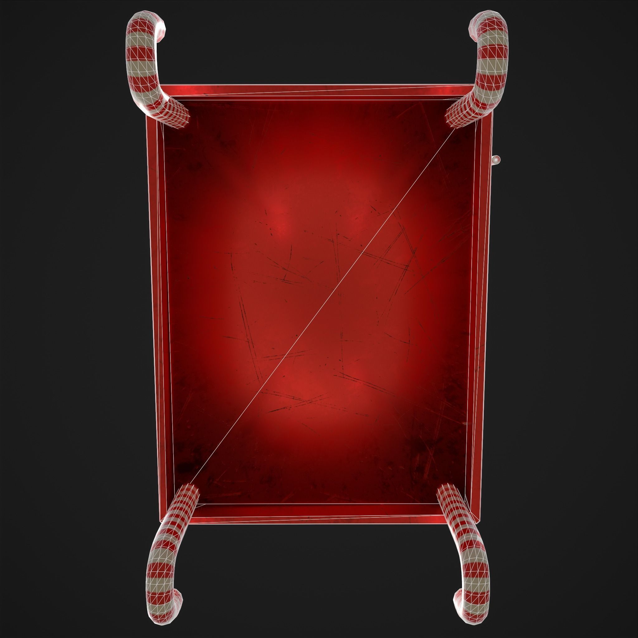 Festive Holiday Drop box Low-poly 3D model_16