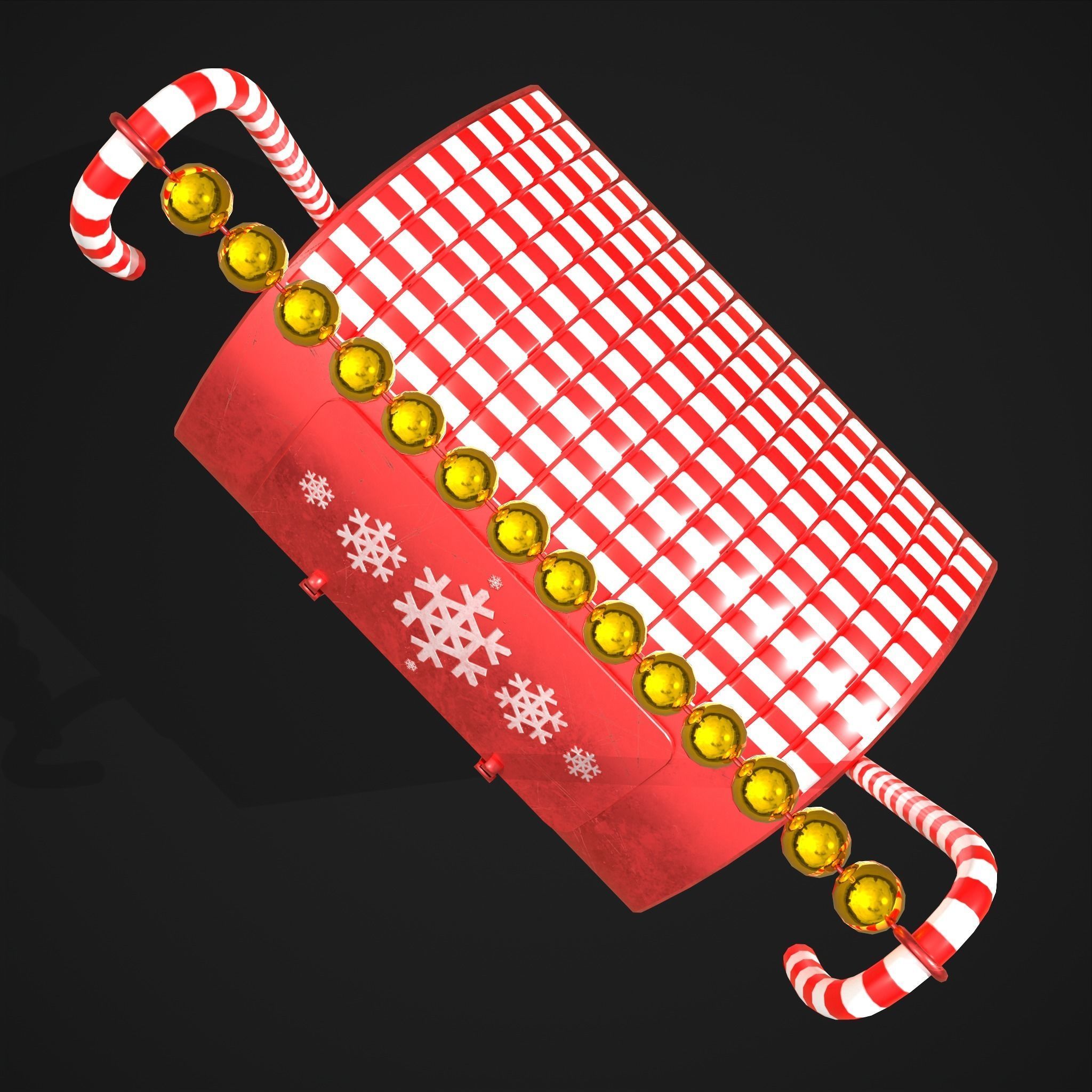 Festive Holiday Drop box Low-poly 3D model_17