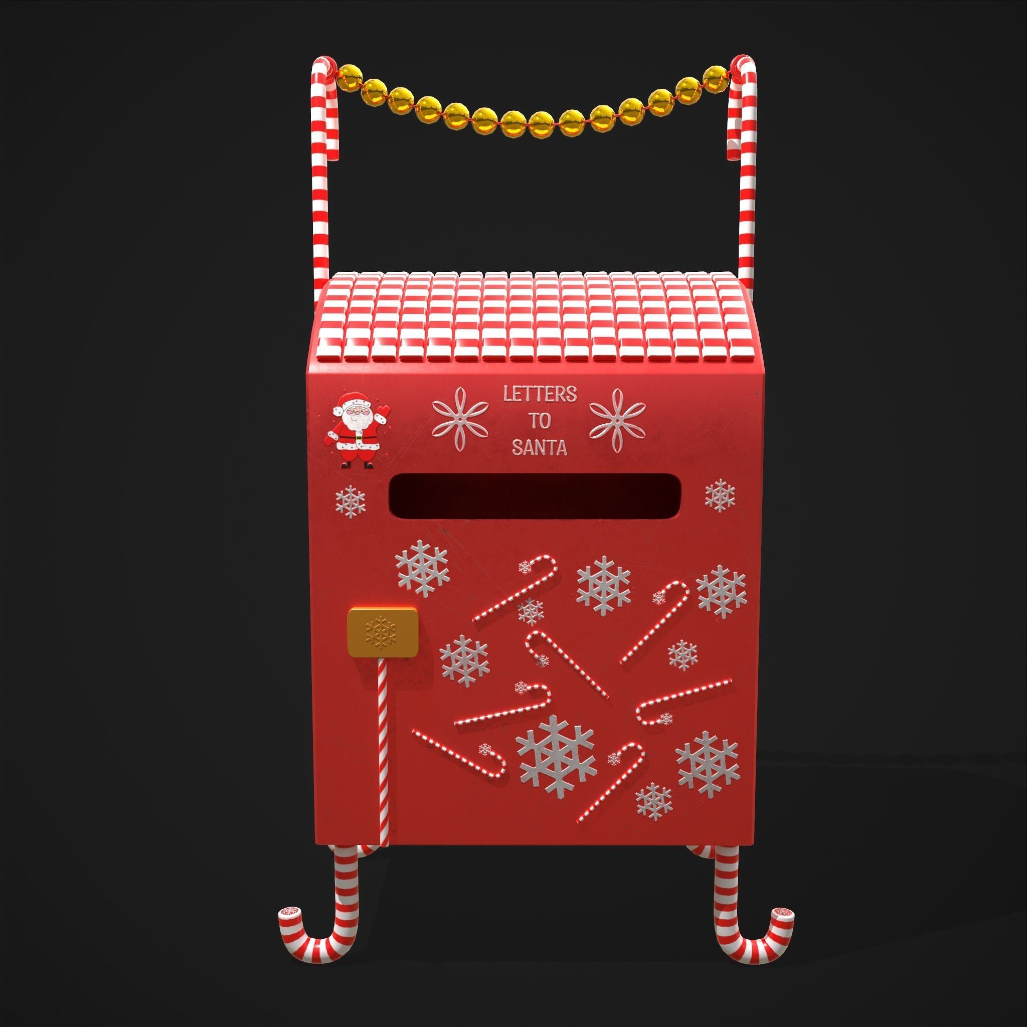 Festive Holiday Drop box Low-poly 3D model_19