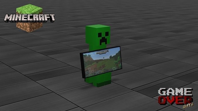 Minecraft Creeper Phone Stand 3D print model