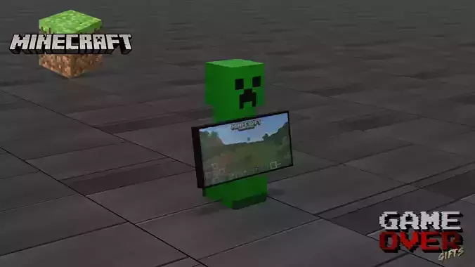 Minecraft Creeper Phone Stand 3D print model