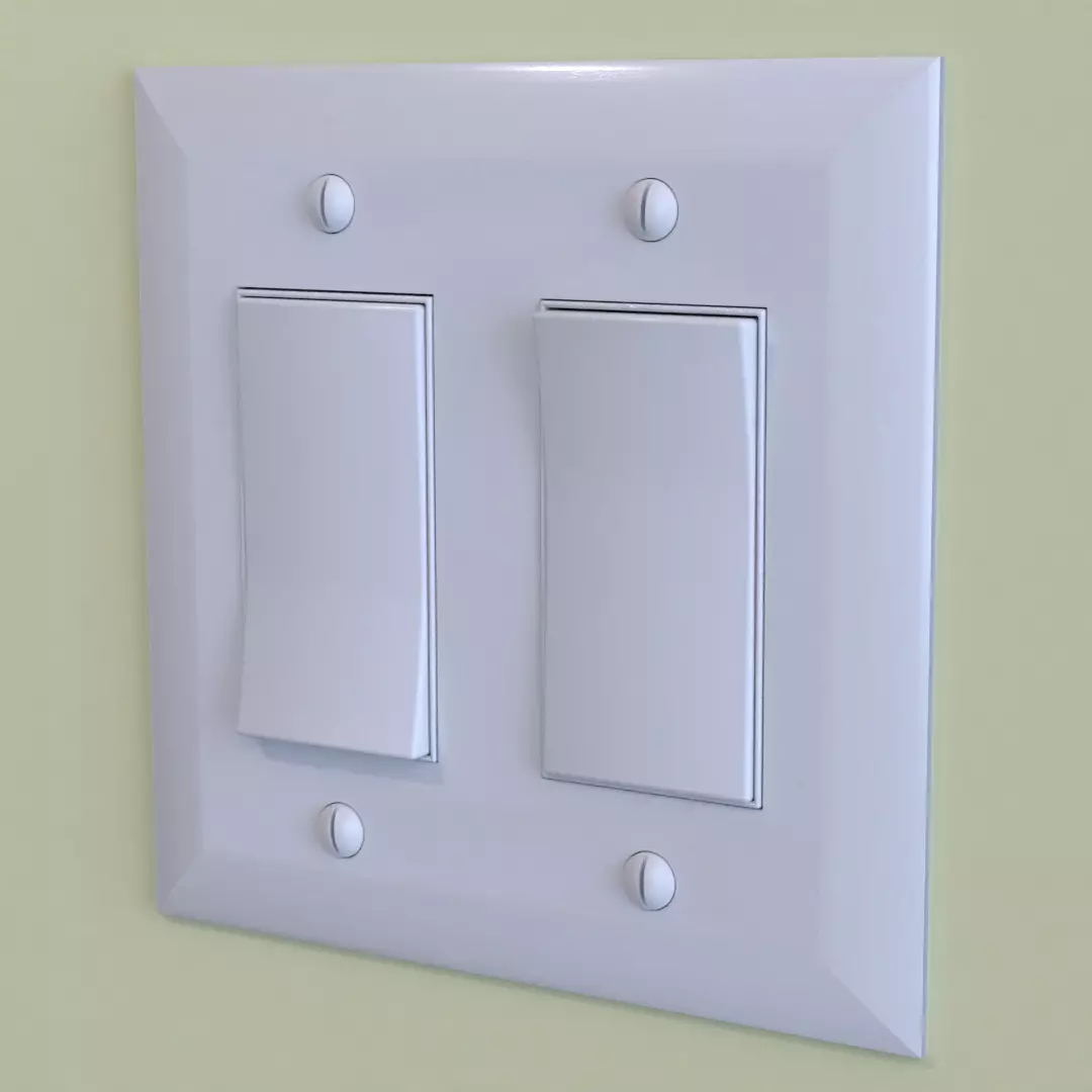 Wall Light Switch 3D model_0