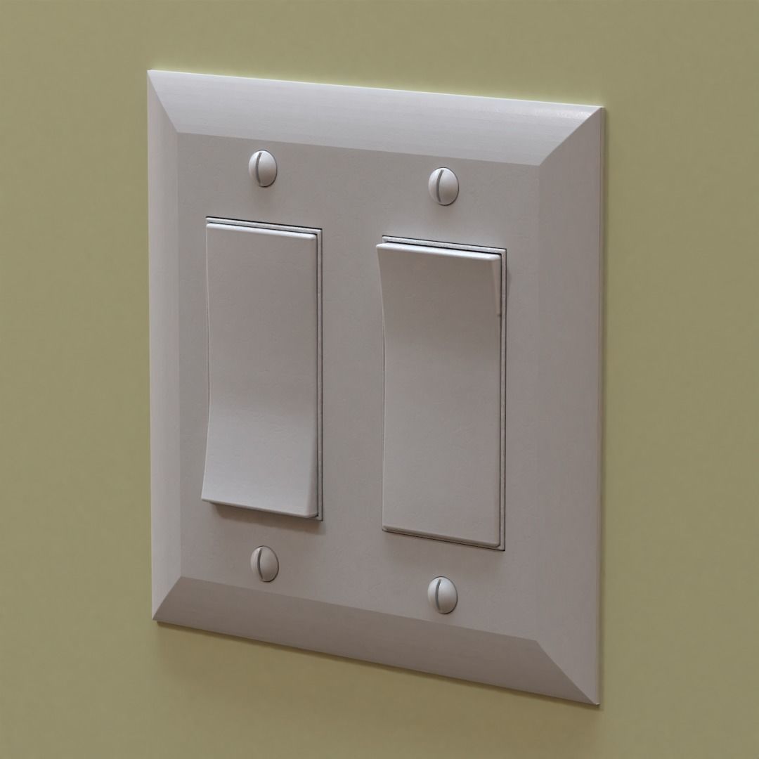 Wall Light Switch 3D model_4