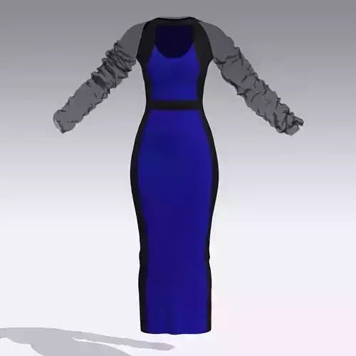 DRESS HALTER SHAPE NECKLINE BLACK BLUE DRESS LONG