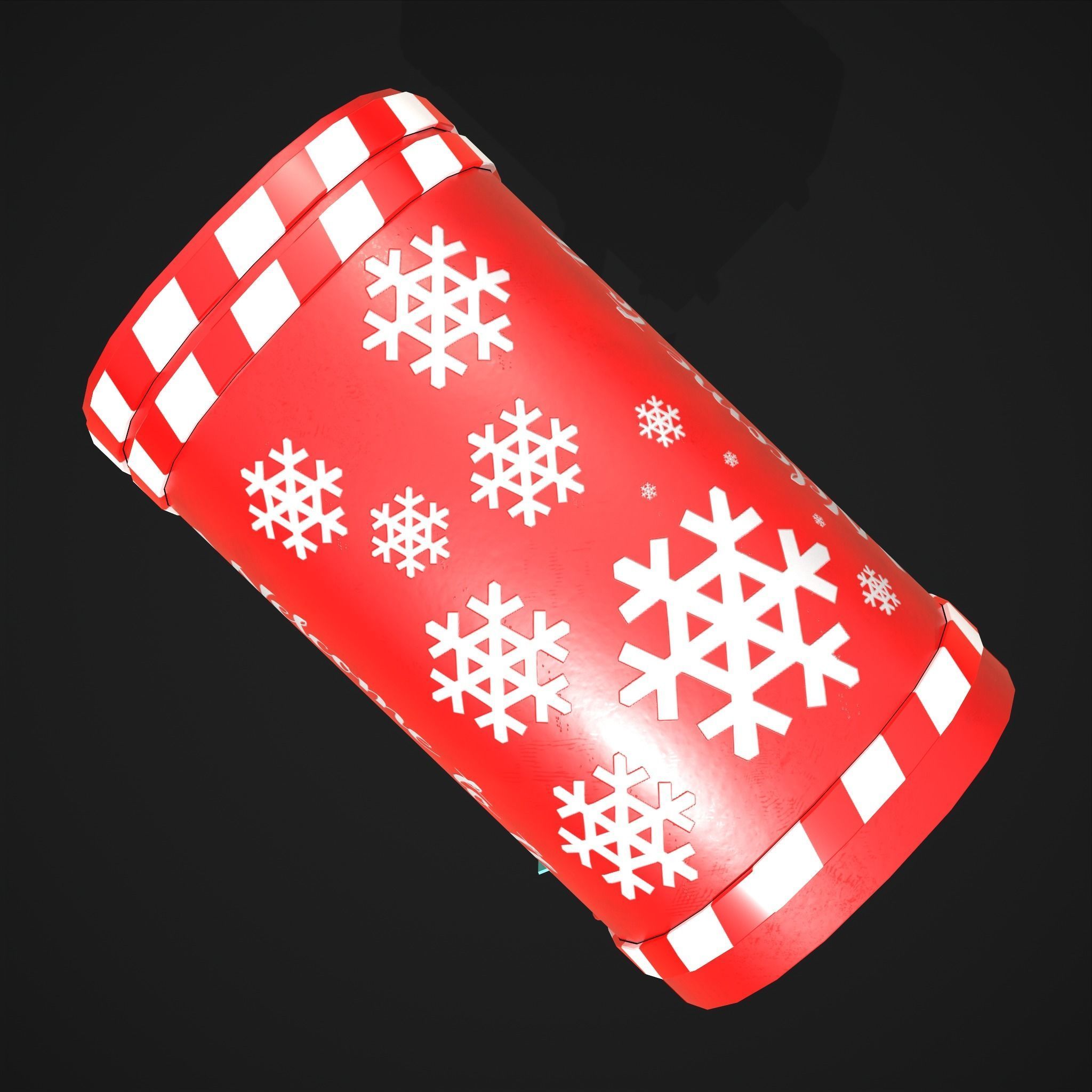 Festive Holiday Mail Box Low-poly 3D model_15