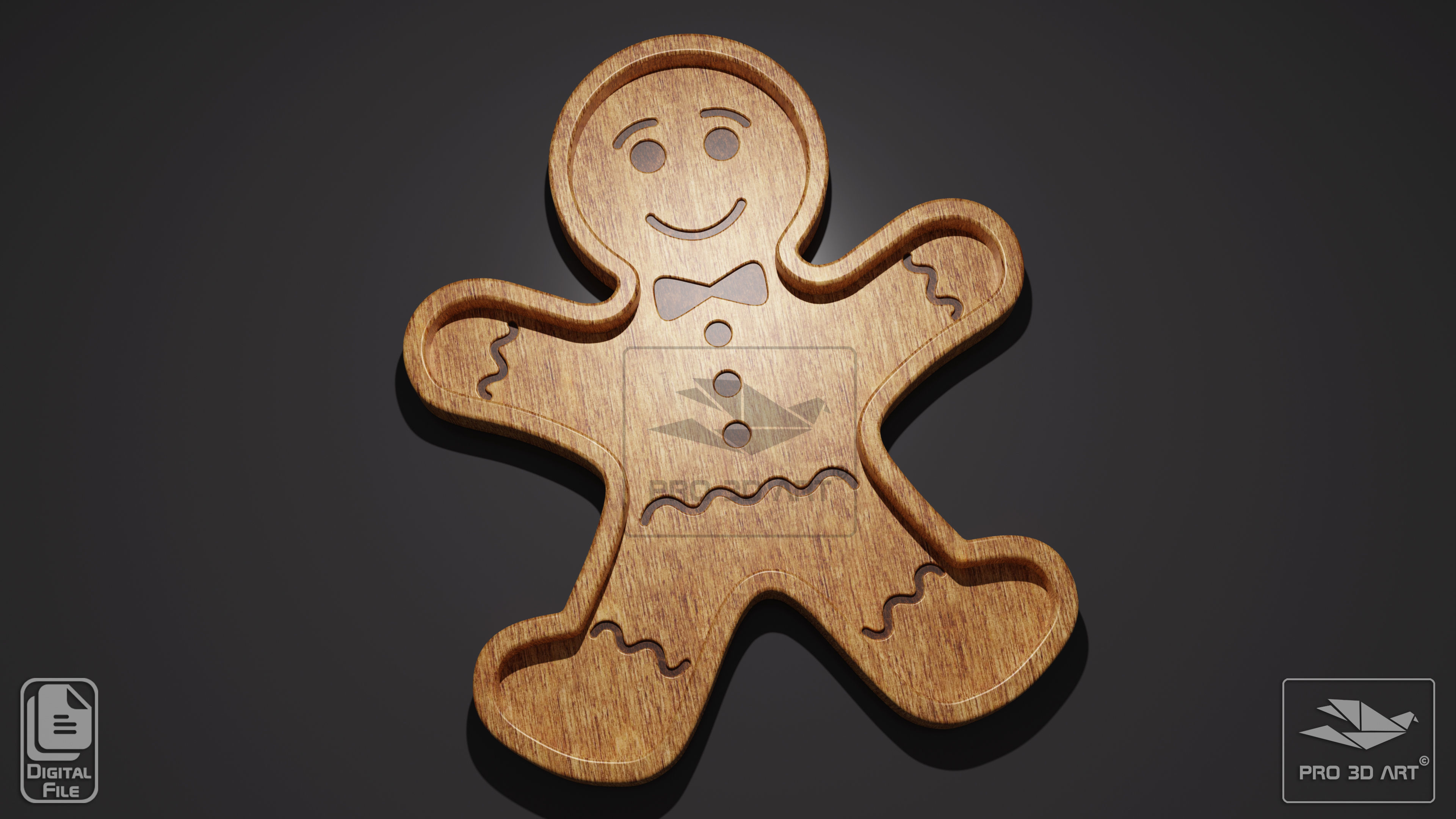 Christmas Trays Pack - CNC Files for Wood 3D model_2