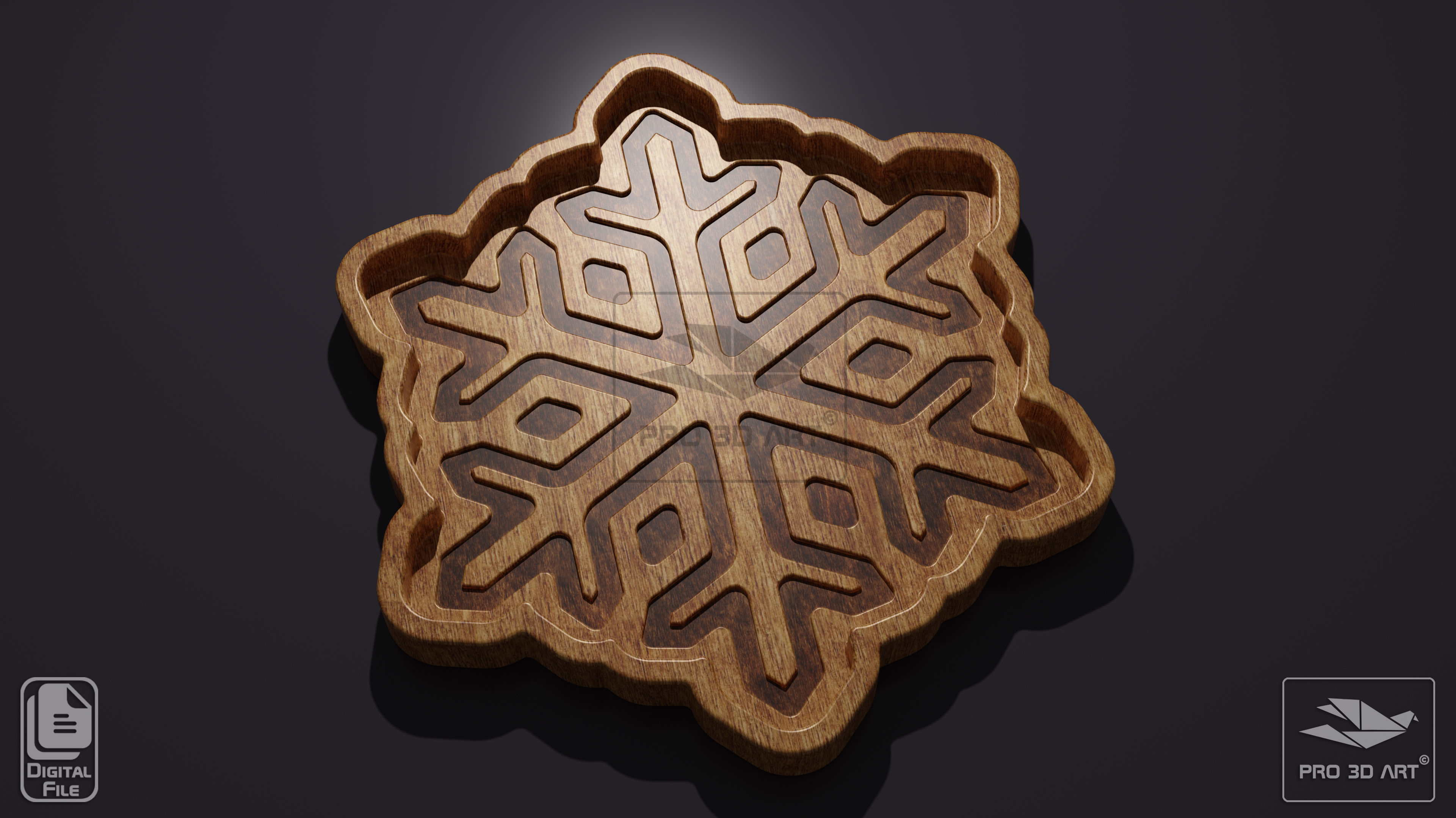 Christmas Trays Pack - CNC Files for Wood 3D model_4