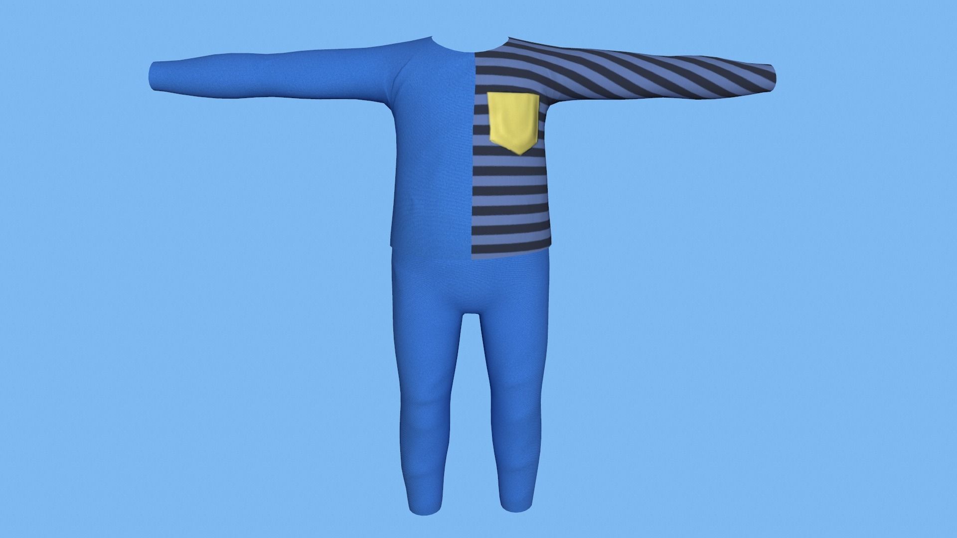 Little boy Low-poly 3D model_8