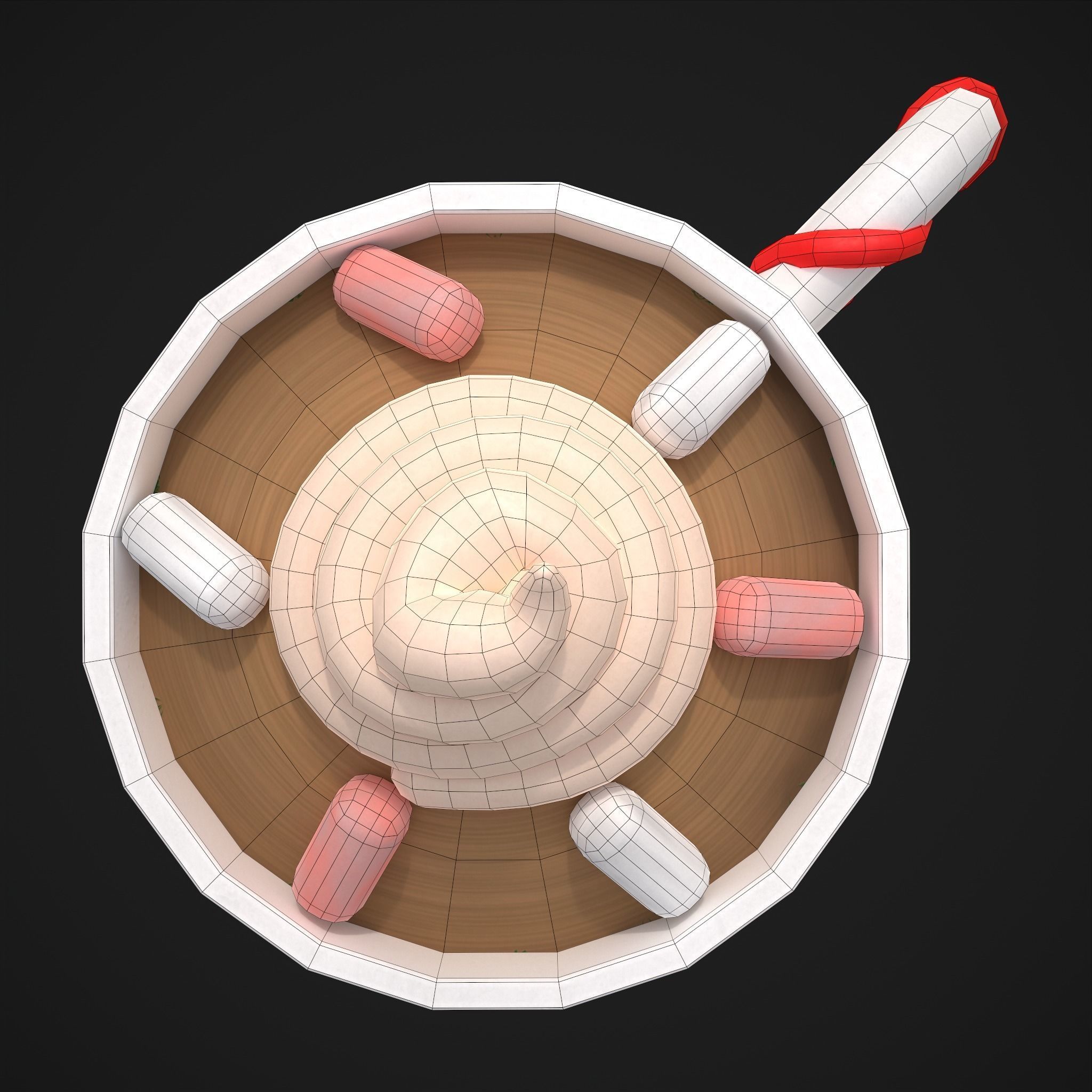 Ginger Bread Hot Chocolate Low-poly 3D model_12