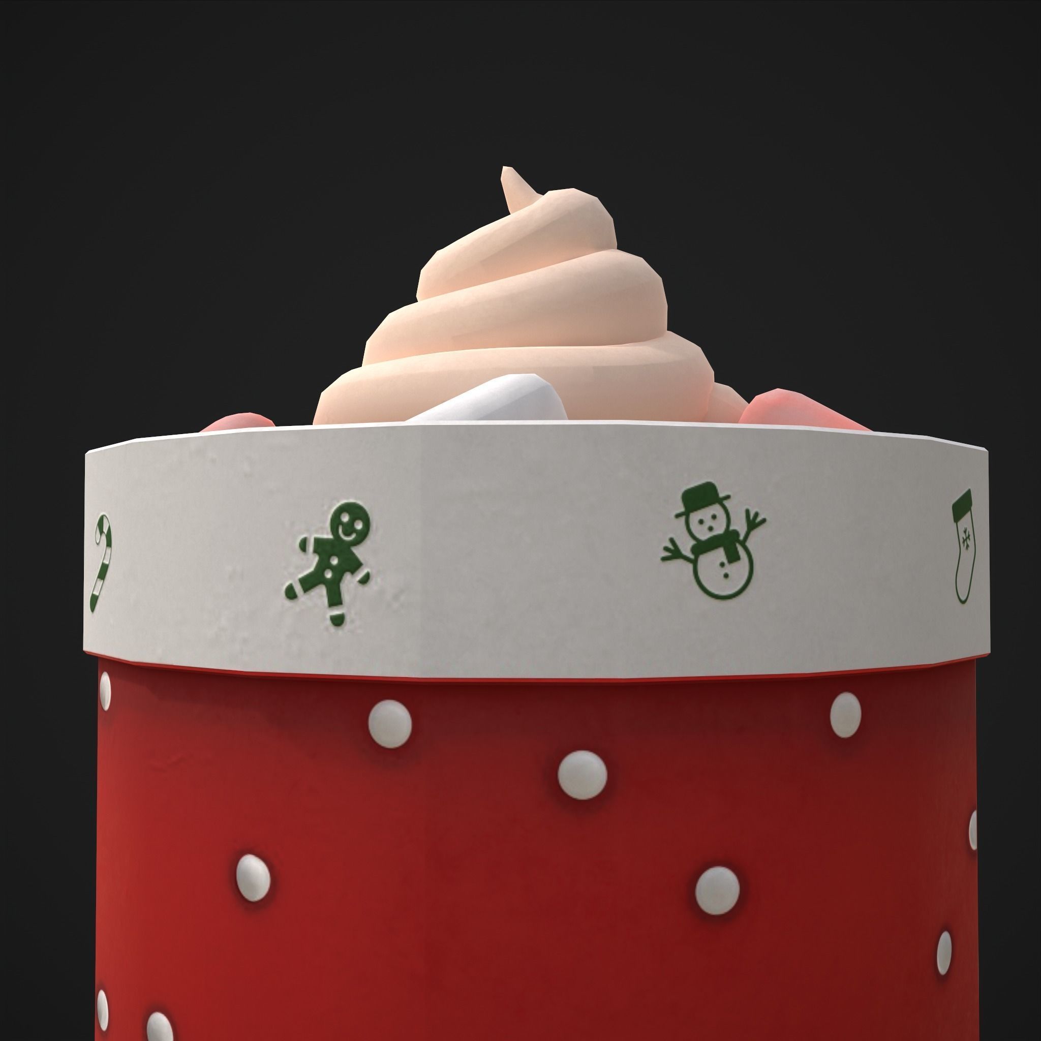 Ginger Bread Hot Chocolate Low-poly 3D model_23
