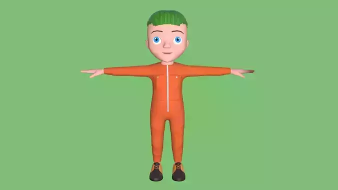 Little boy 2 Low-poly 3D model