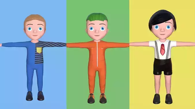 Little boy 3D Model Collection
