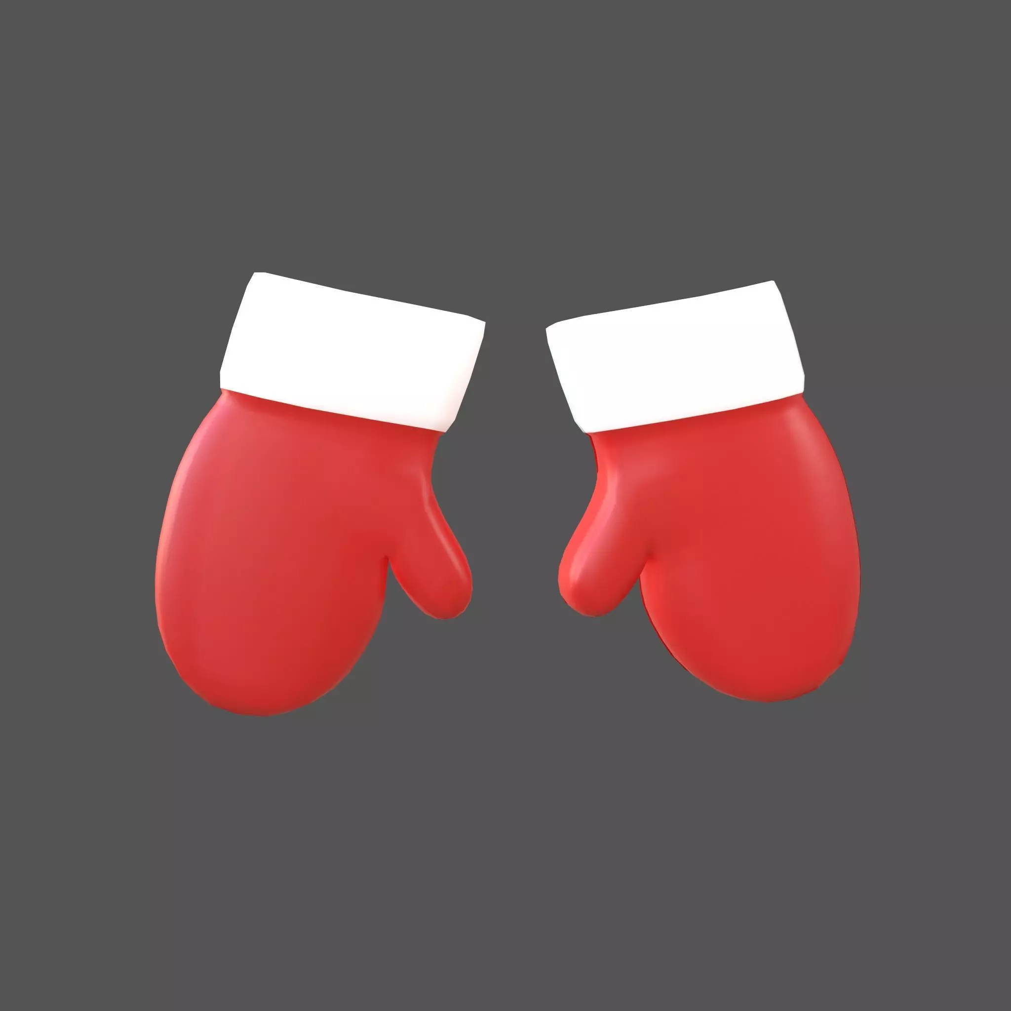 Christmas Gloves v1 001 Low-poly 3D model_0
