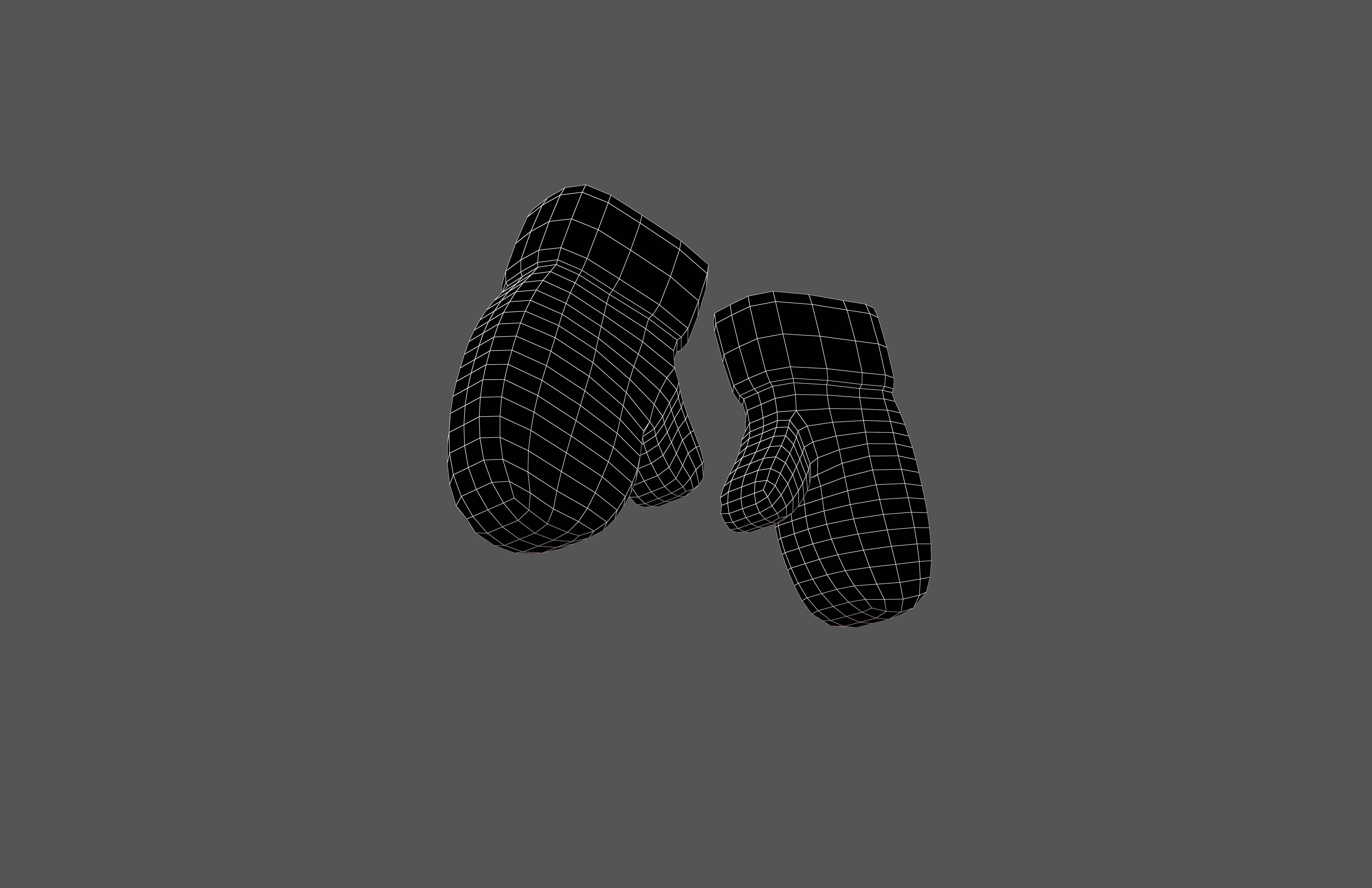 Christmas Gloves v1 001 Low-poly 3D model_8