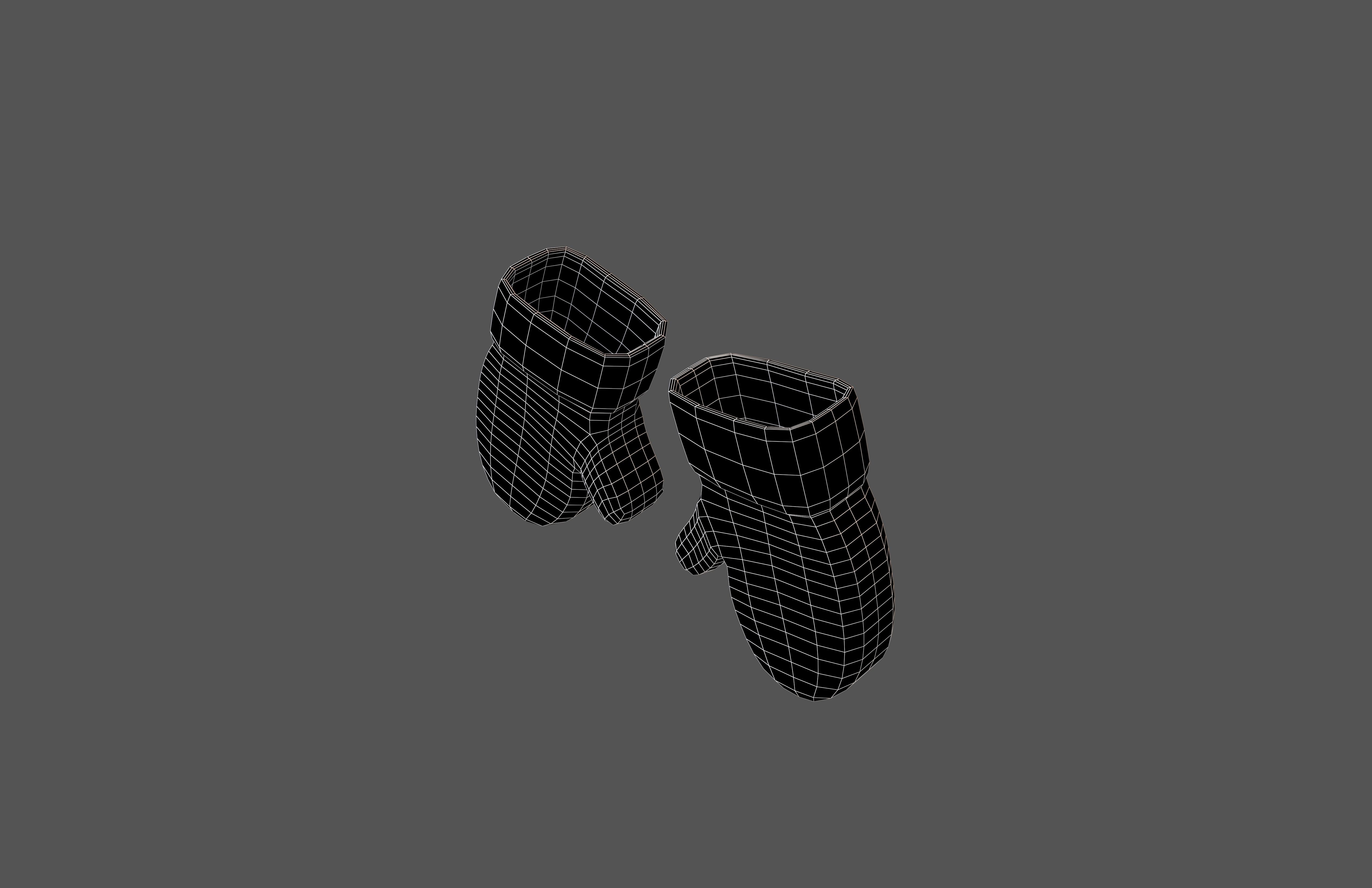 Christmas Gloves v1 001 Low-poly 3D model_7