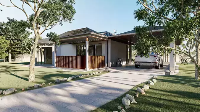 Small House 04 Low-poly 3D model