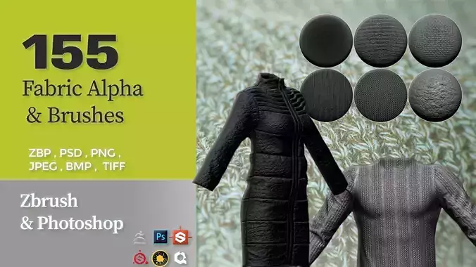 155 Fabric  Alpha and Brushes Texture