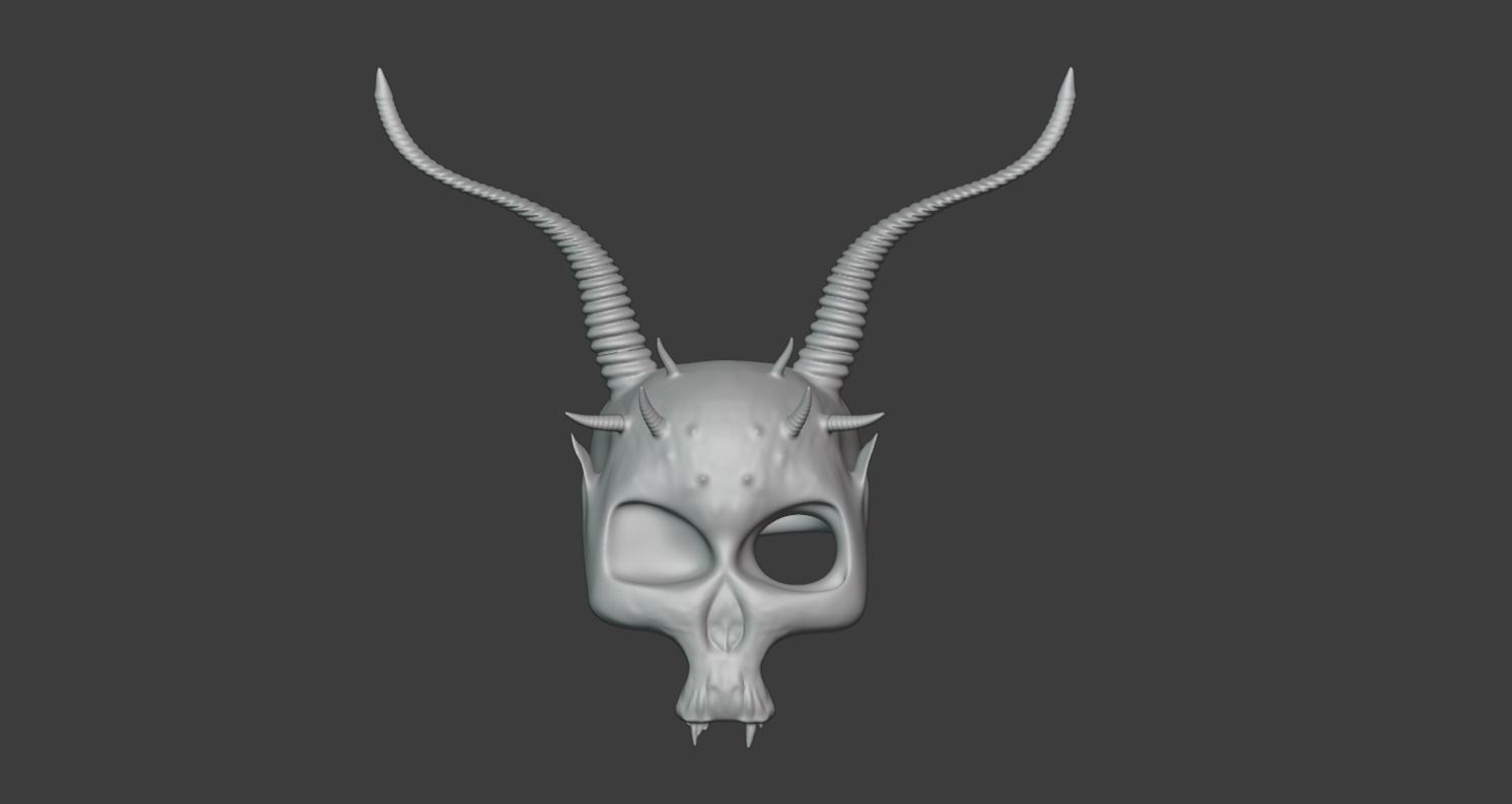 Skull Mask 3D print model_1