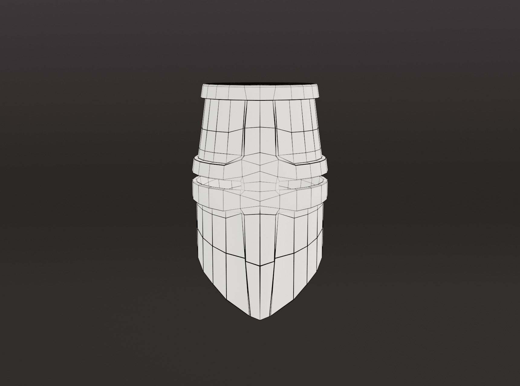 Medieval great helmet - medieval helmet Low-poly 3D model_8