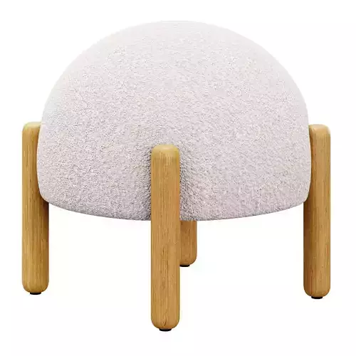 Mushroom Boucle Fabric stool