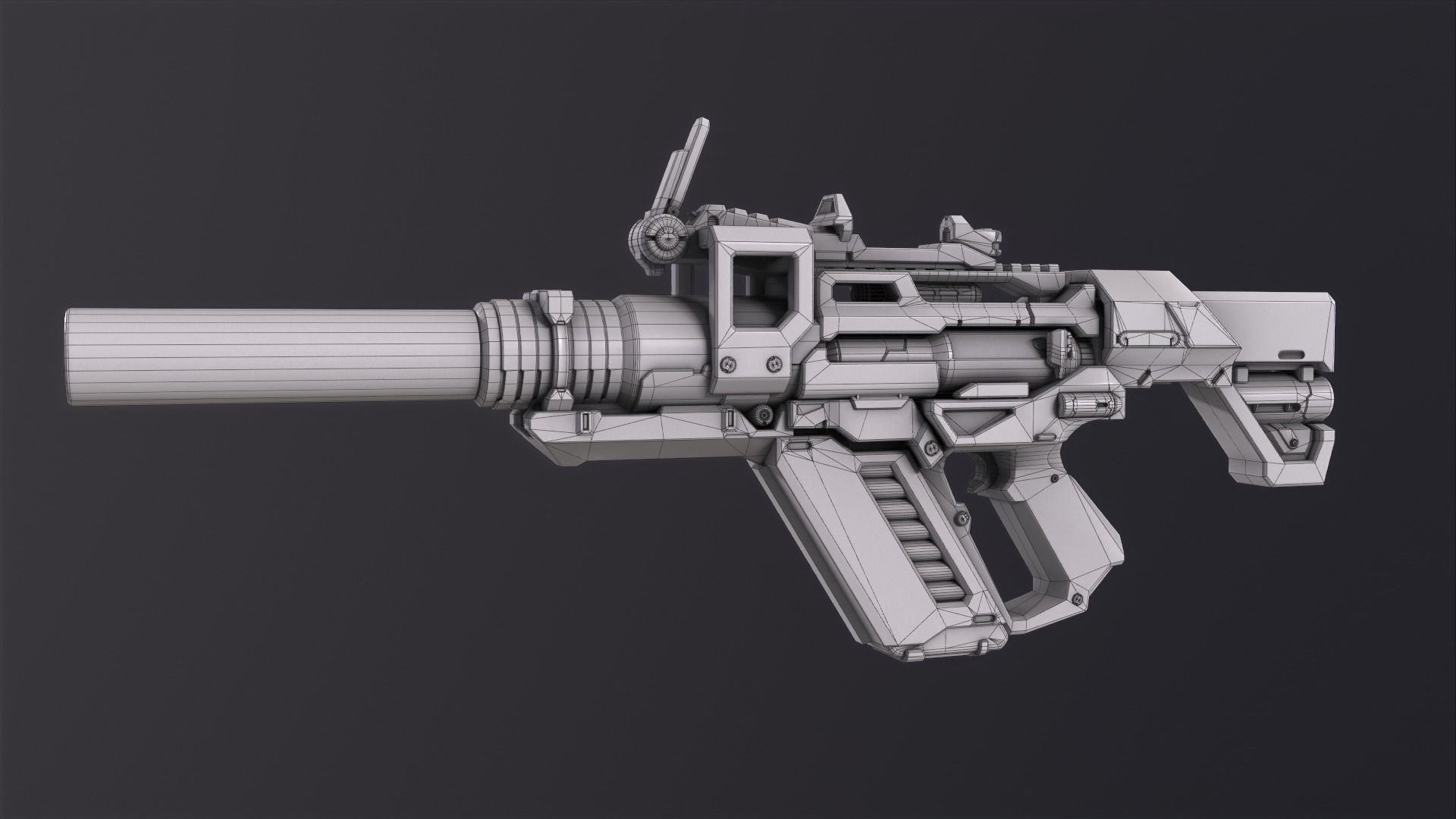 Weapon Sci Fi Pack Vol1 Low-poly 3D model_11