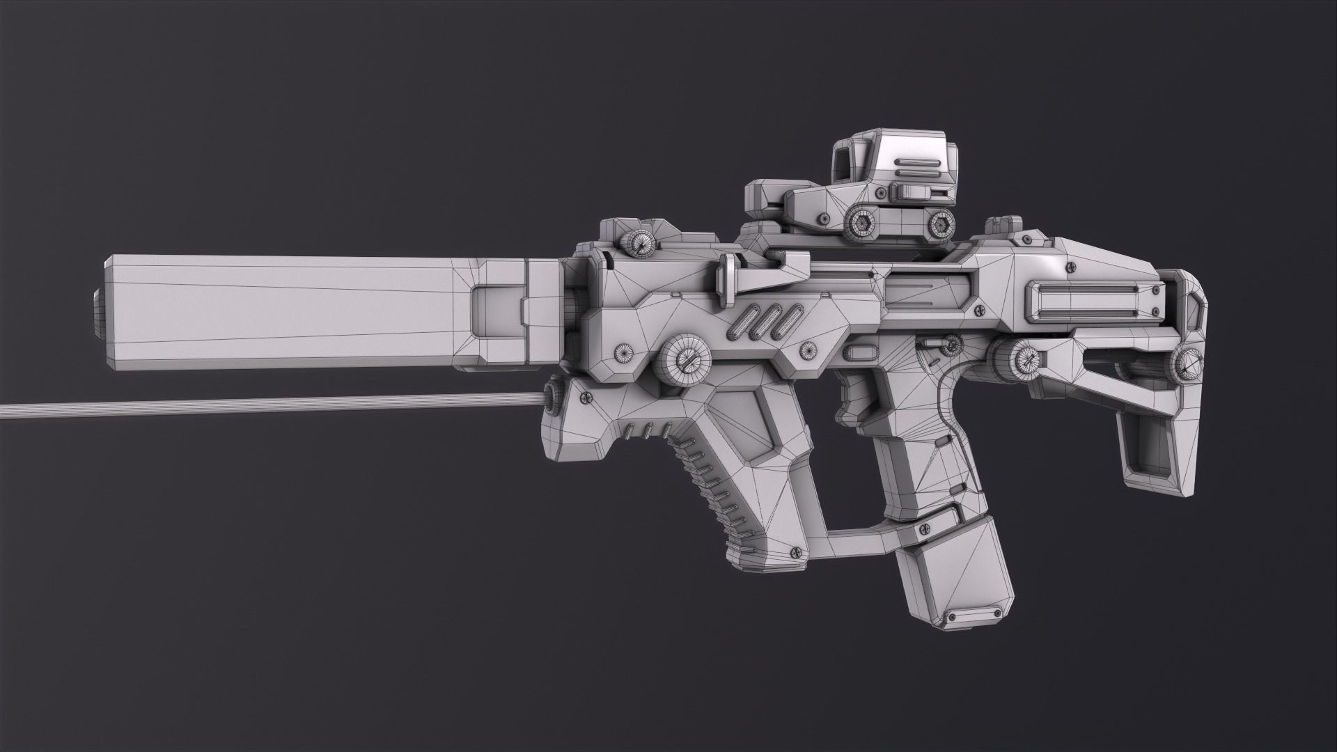 Weapon Sci Fi Pack Vol1 Low-poly 3D model_24