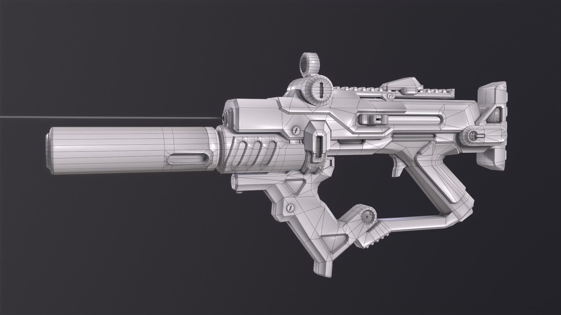 Weapon Sci Fi Pack Vol1 Low-poly 3D model_14