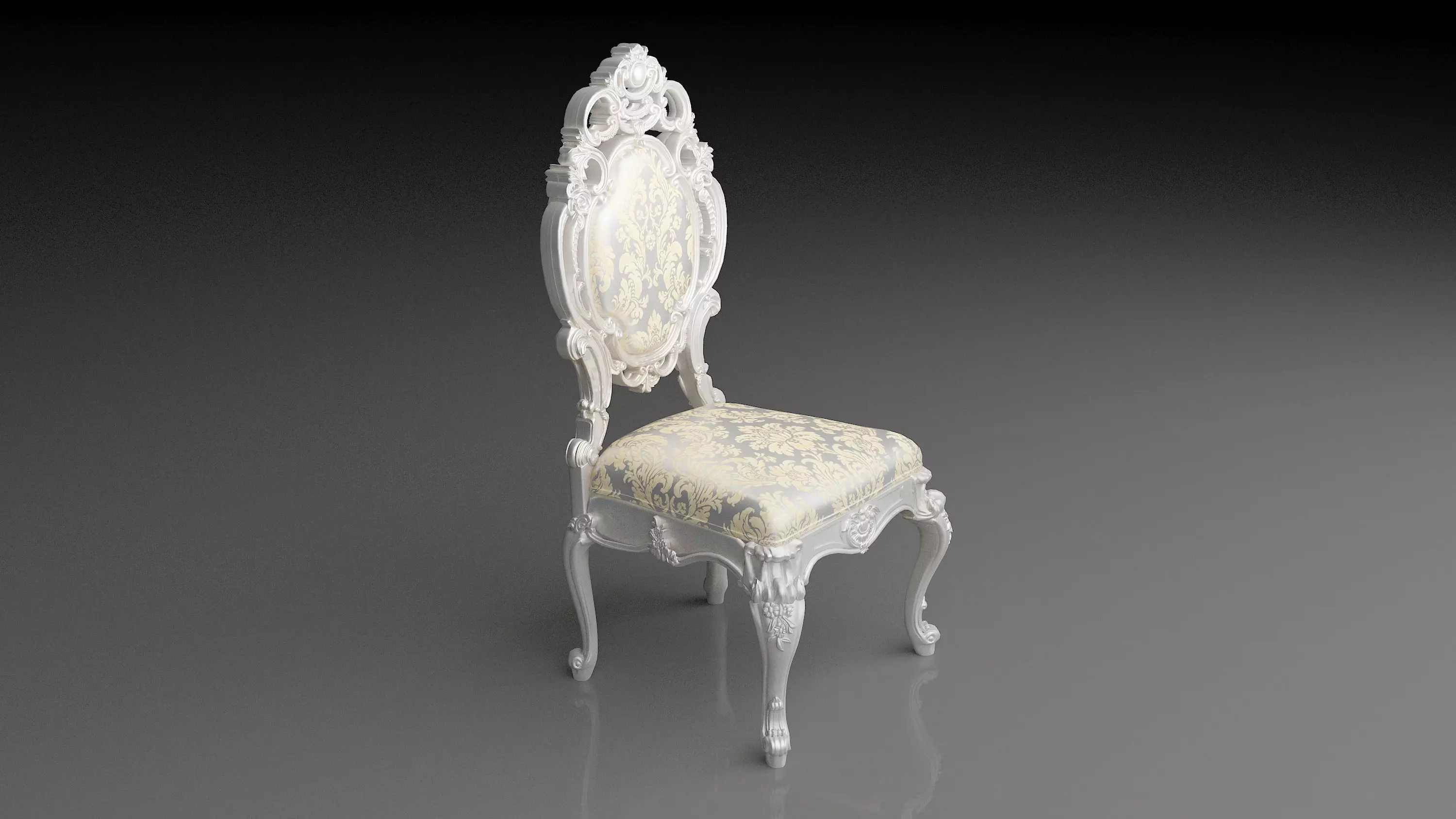chair ornate 3D model_0