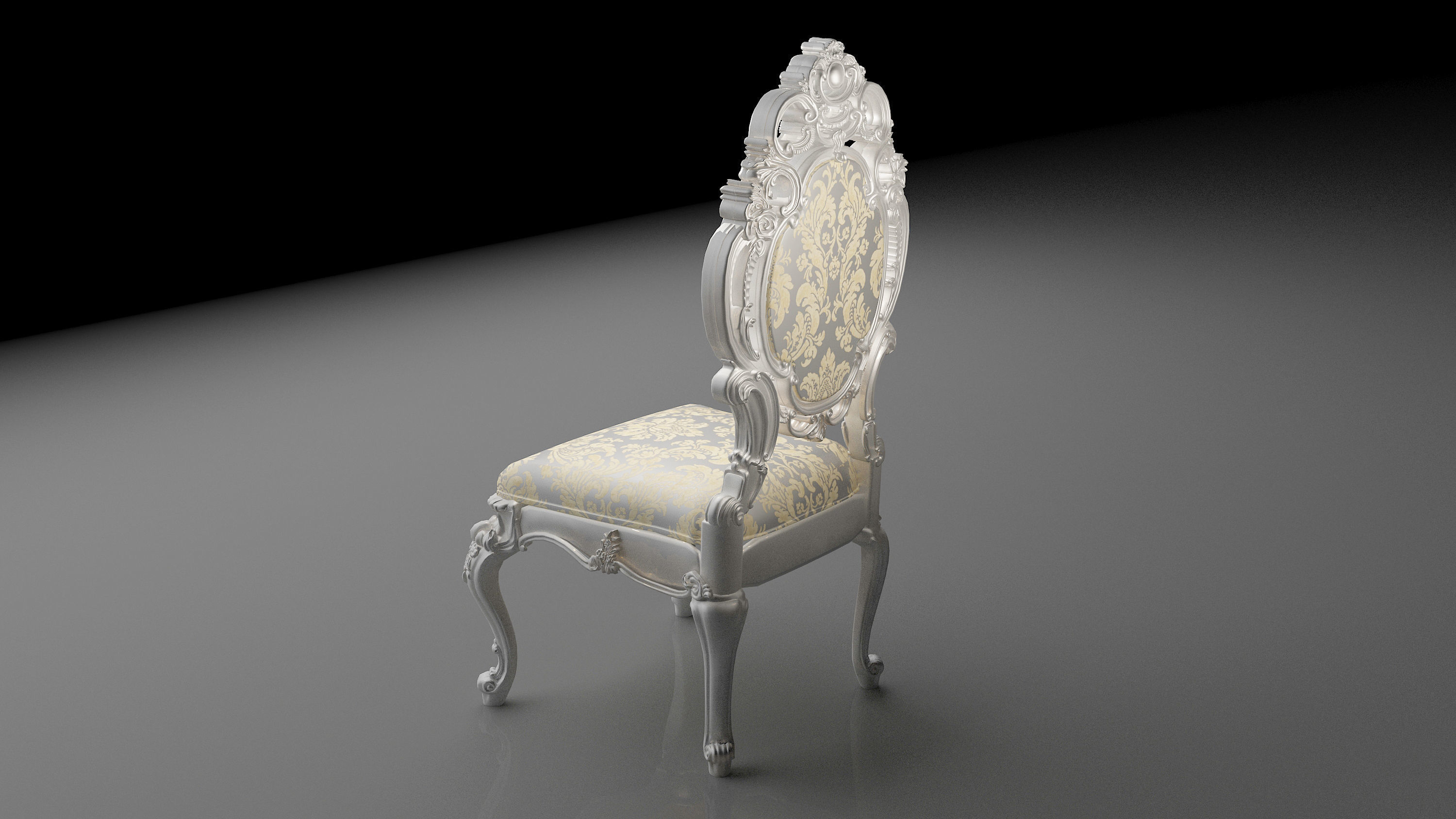chair ornate 3D model_2