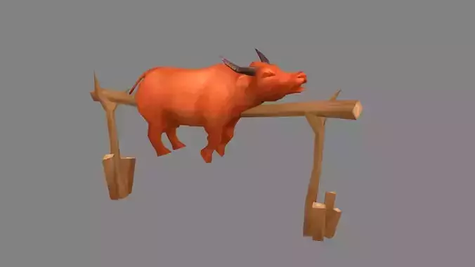 Cartoon roast beef - roast whole cow