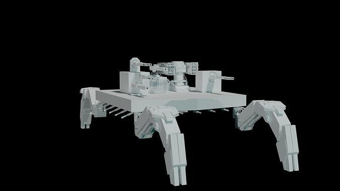 army weapon  Low-poly 3D model