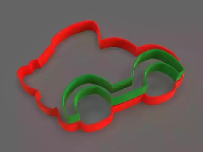 Christmas Truck Cookie Cutter 3D print model