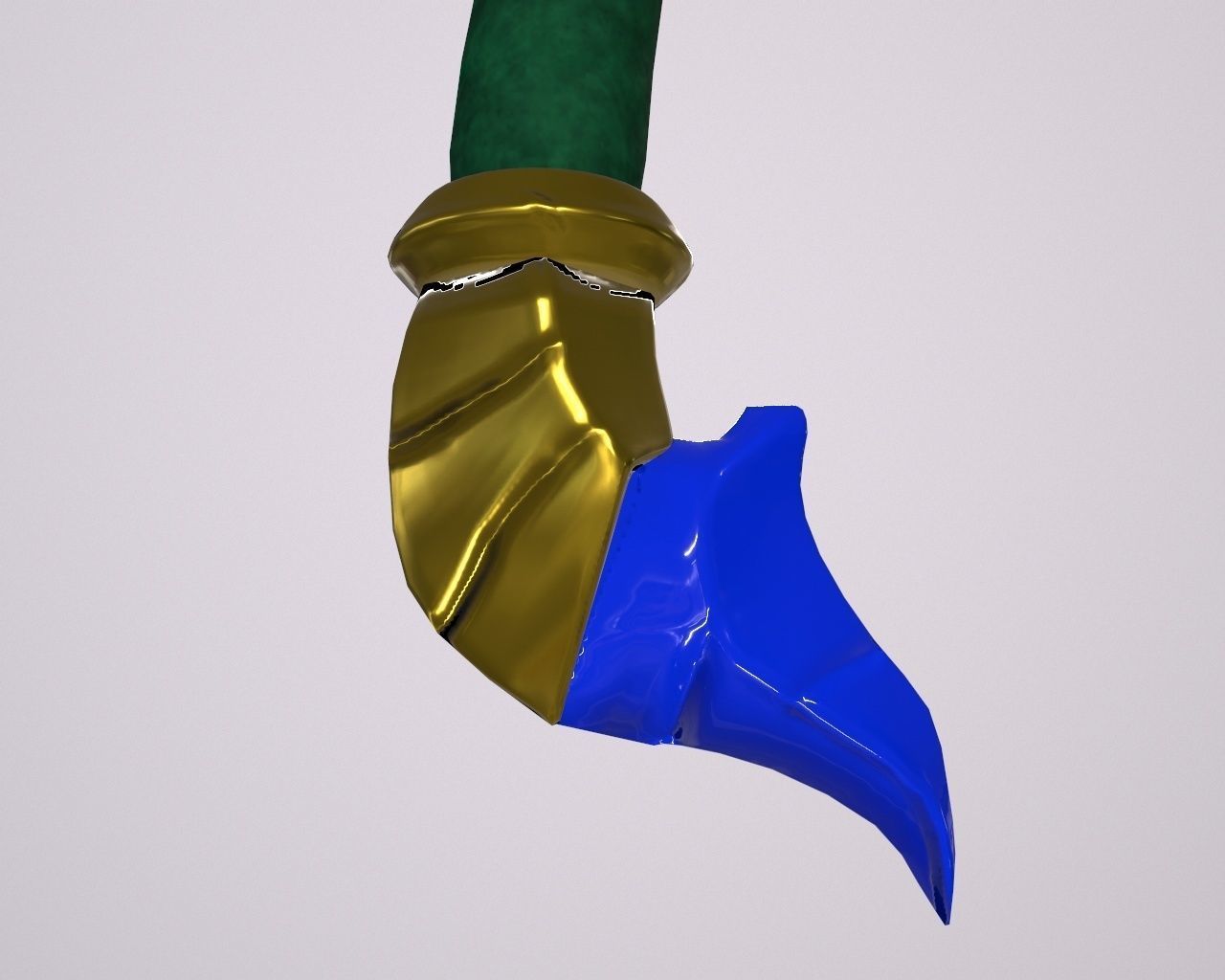 Sickle weapon made of gem and metal Free low-poly 3D model_13