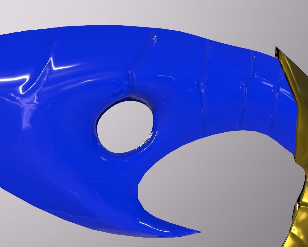 Sickle weapon made of gem and metal Free low-poly 3D model_14