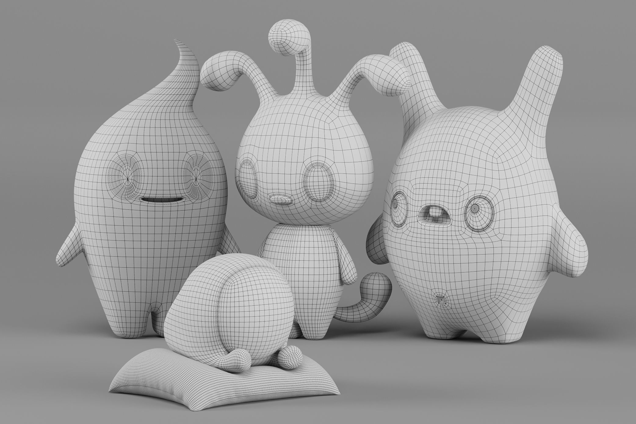 aliens and sleepy toys 3D model_1