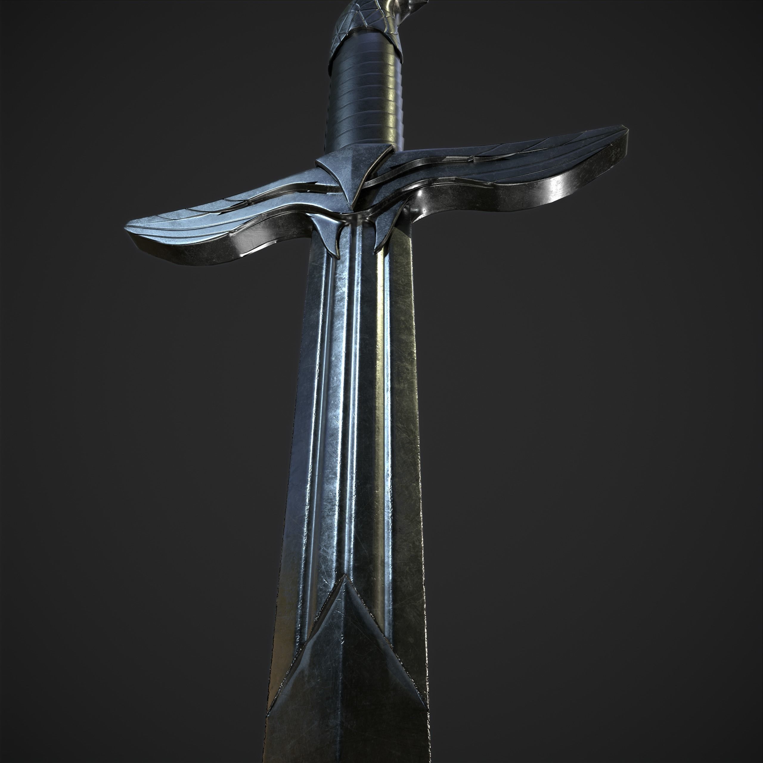 The Sword of Altair  Low-poly 3D model_8