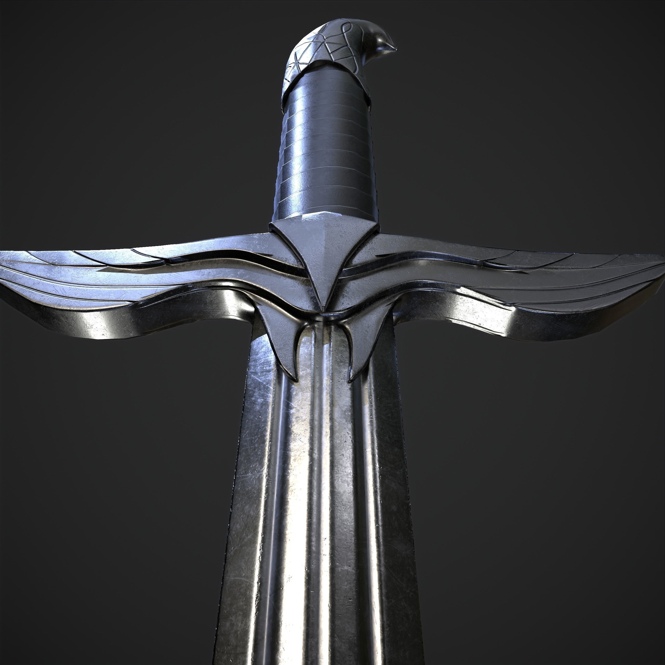 The Sword of Altair  Low-poly 3D model_7