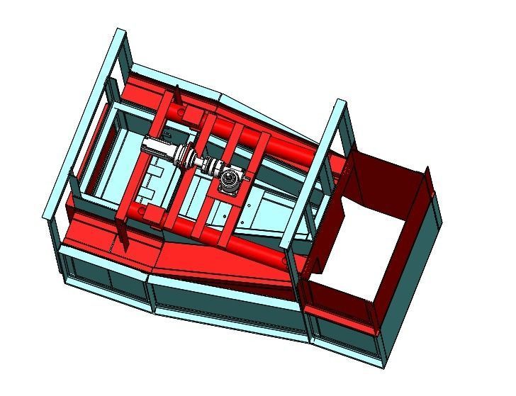 3D model machine with metal frame 3D print model_2