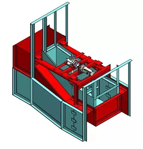 3D model machine with metal frame 3D print model