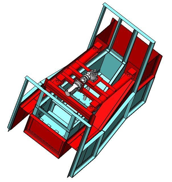 3D model machine with metal frame 3D print model_1