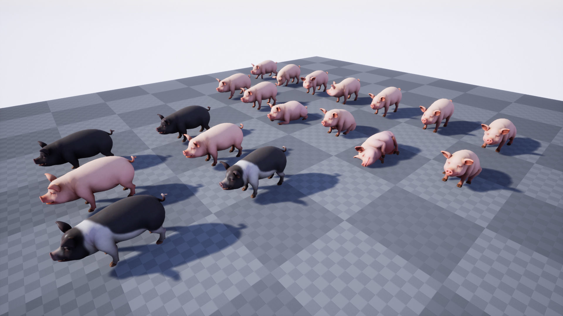 Pig stylized Low-poly 3D model_10