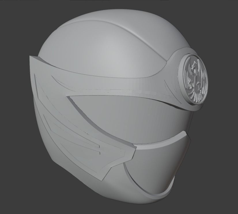 Ninpuu sentai Hurricaneger red 3D print able helmet  3D print model_10
