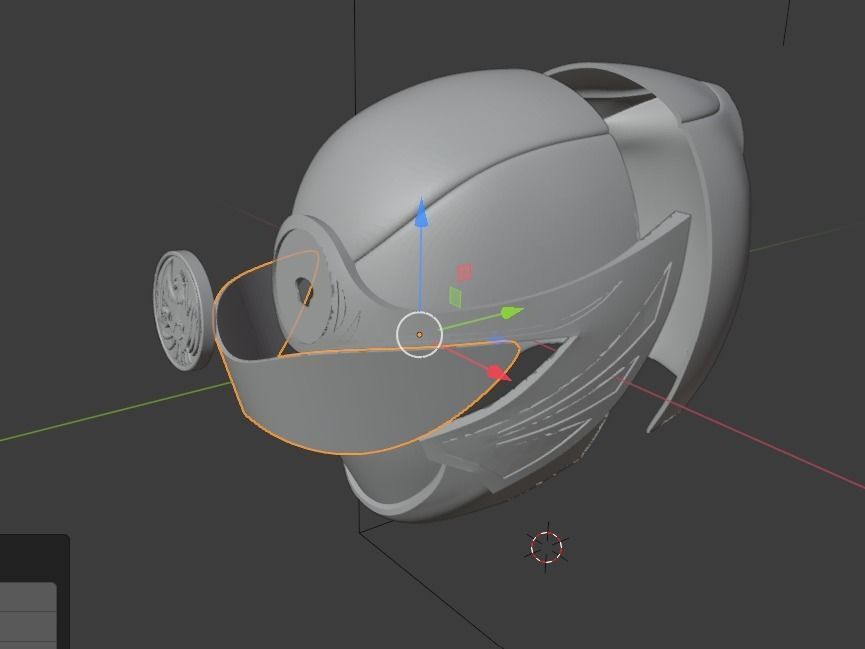 Ninpuu sentai Hurricaneger red 3D print able helmet  3D print model_17