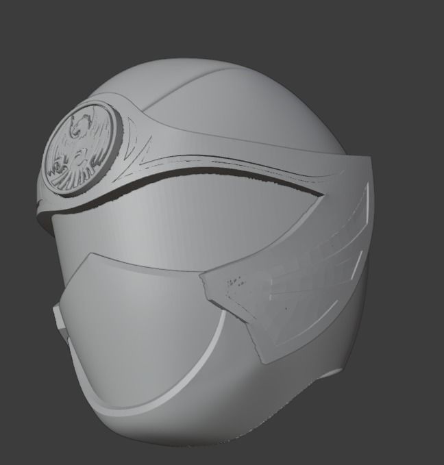Ninpuu sentai Hurricaneger red 3D print able helmet  3D print model_12