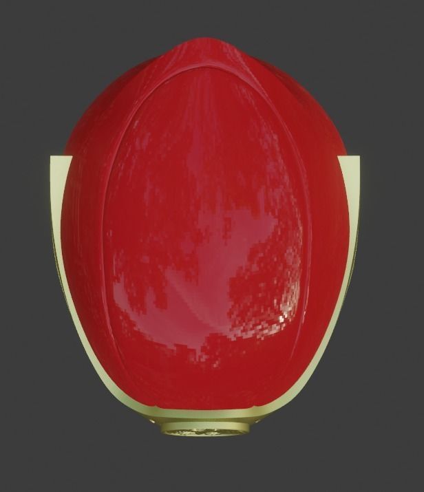 Ninpuu sentai Hurricaneger red 3D print able helmet  3D print model_3