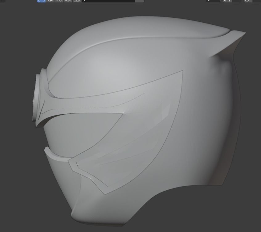 Ninpuu sentai Hurricaneger red 3D print able helmet  3D print model_11
