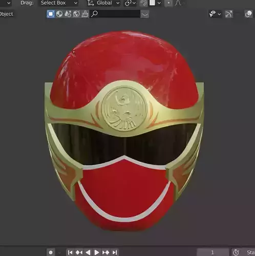 Ninpuu sentai Hurricaneger red 3D print able helmet 