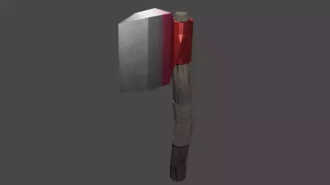 Fire axe - post-apocalypse Low-poly 3D model